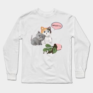 Pet Cat Plant Lover Easily Distracted By Plants & Cats -  Cat Plant Lover Long Sleeve T-Shirt